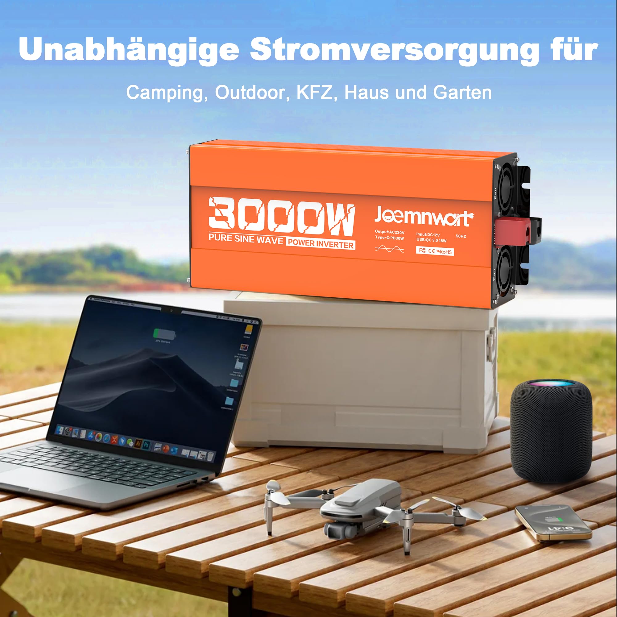 Falownik 3000 W 12 V