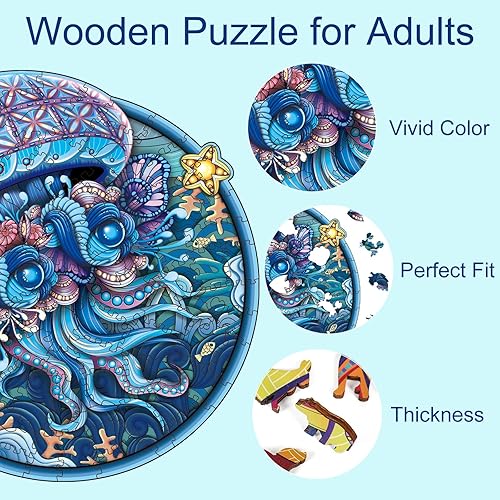 Miniatura 2 de Rompecabezas para adultos, rompecabezas de madera para colección de juegos familiares, exquisito y colorido rompecabezas en forma de animal para