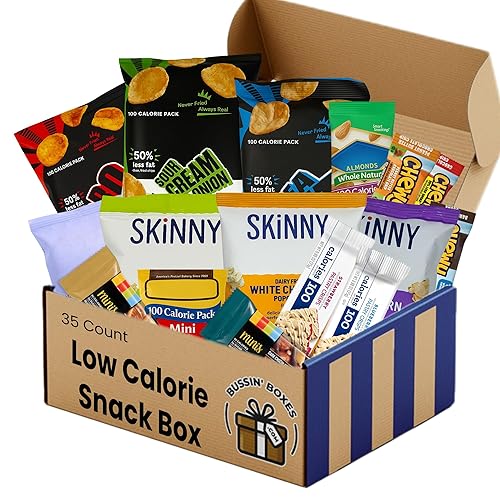 Snacks bajos en calorías para adultos y niños - Snacks saludables con bocadillos de 100 calorías (35 unidades)