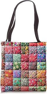 Pioneer Country Farm Gifts Traditional Patchwork Quilt Print Tote Bag