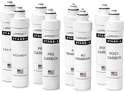 Brio NFMPP5M - Filtros de agua UV para enfriador de agua fabricados por American Filter Company, (paquete de 8) que incluyen 2 de cada