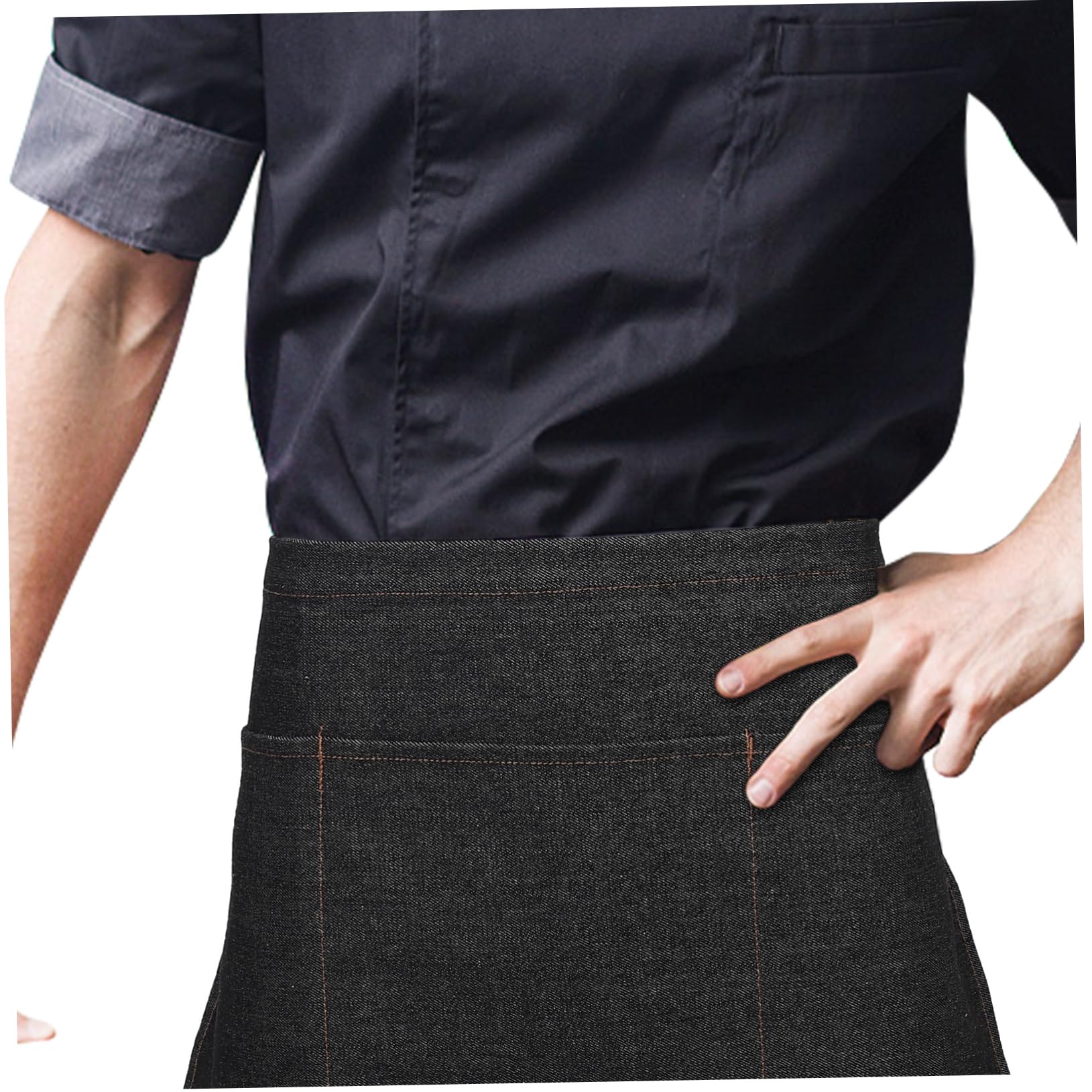 MAGICLULU 3 Stück Denim Taillenschürze mit Kurze Küchenschürze für Erwachsene Verstellbar Langlebig Falten und Schrumpffest für Kochen Backen Gastronomie Restaurant Bar Party
