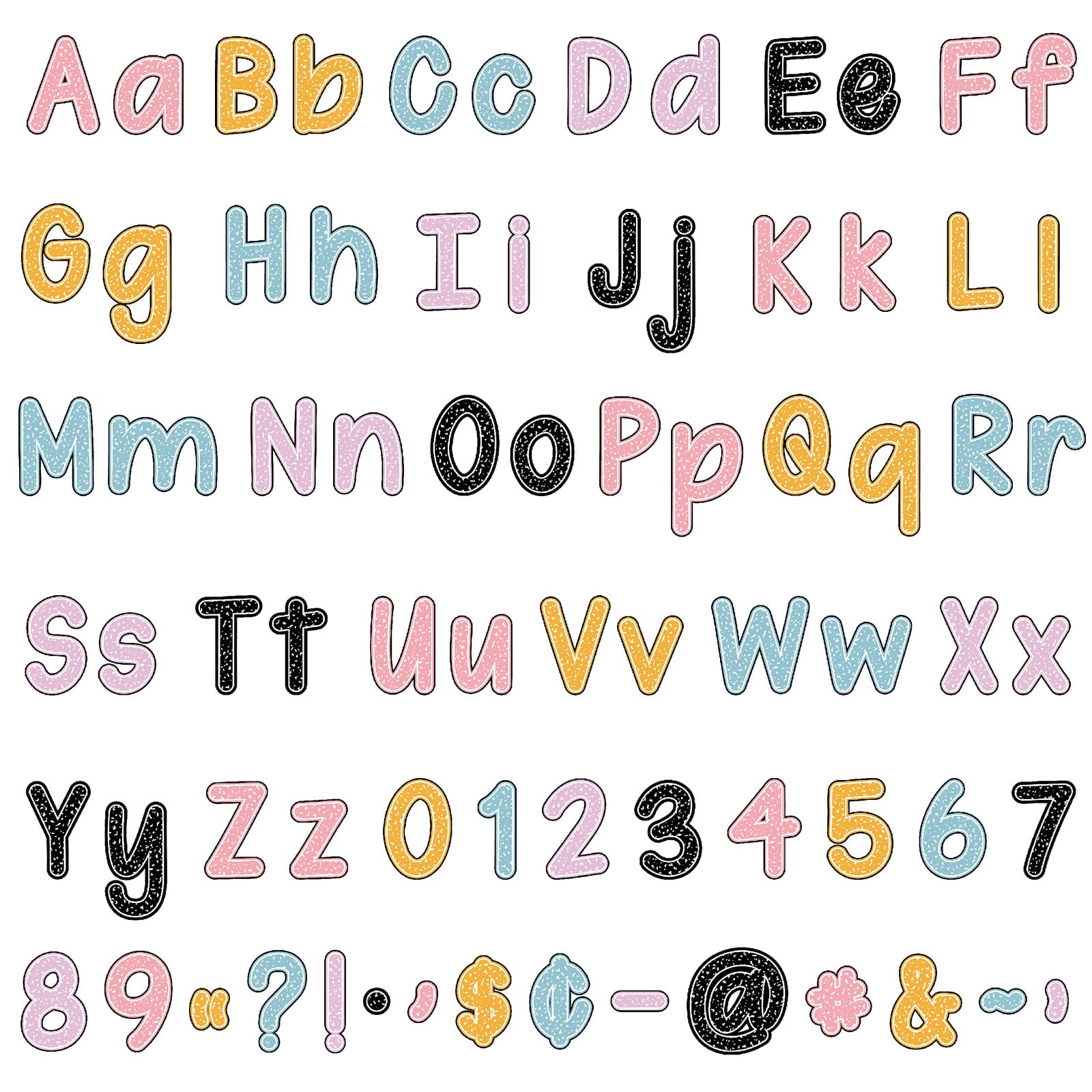 Lettres pour tableau d'affichage Engrowtic - 300 pièces style carnet moucheté 10,2 cm