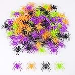 120 Pieces Realistic Halloween Plastic Spiders 4 Colors Small Spider Toys Fake Spiders Terror Funny Prank Props for Halloween Home and Party Decorations