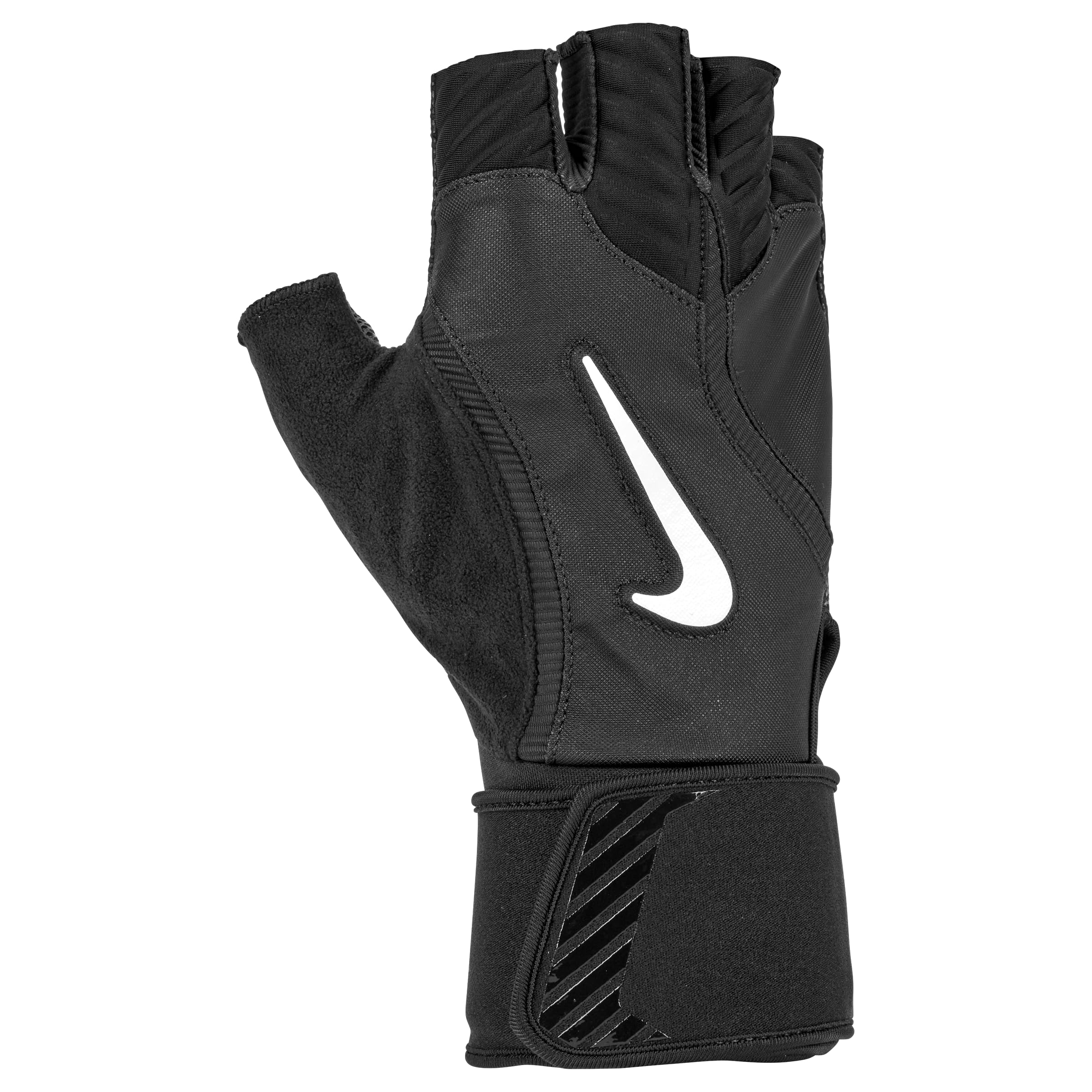 Nike Alpha Elite Training Gloves Fitness Gym Grip Gloves Strength Training Workout Unisex, Black/Black/White, S