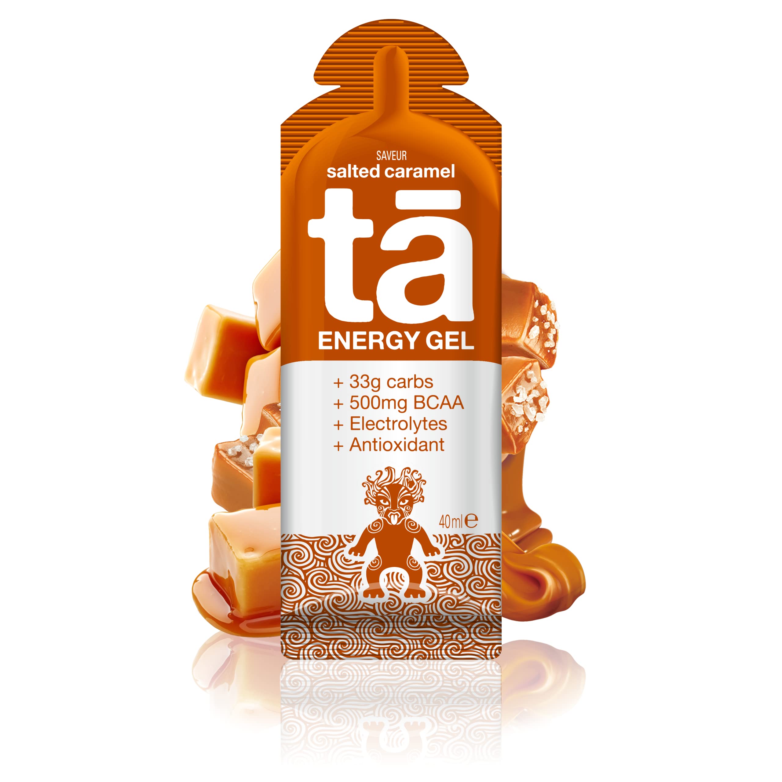 TA ENERGY - Gel Energétique - Salted Caramel x12 - Energie - Sodium - BCAA - Antioxydants - Idéal pendant les activités sportives 133Kcal