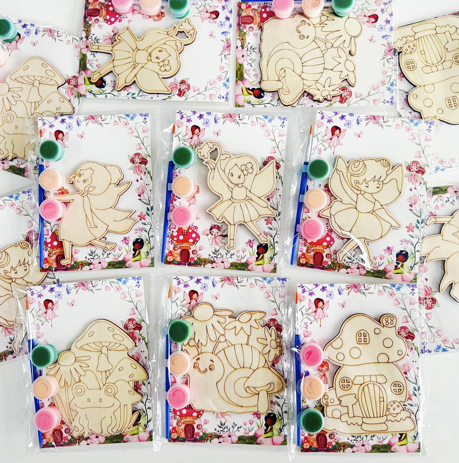 Xvvti 12PCS Fairy Party Favors- DIY Fairy Wood Painting - cake decorating supplies | Mubboo