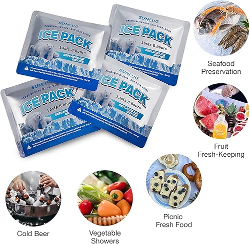 Miniatura 7 de Bolsas de hielo reutilizables para enfriadores, paquetes de congelador de larga duración para bolsas de refrigerador, bolsas de almuerzo, mochilas