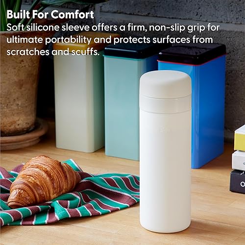 Miniatura 13 de W&P Porter Botella aislada de 16 onzas, revestimiento de cerámica Clean Taste para agua, café y té, boca ancha aislada al vacío, apta para Crema