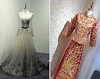 Vista 4 de Soporte ajustable para maniquí, forma femenina, torso corporal, base de madera, brazos y cabeza de corona, estante de maniquí para vestido de novia