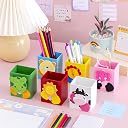 12pcs Wooden Pen Box Return Gifts Birthday Party for Kids | Return gift for kids age 6-10 - birthday return gift for kids 6-12 | Cute Animal Theme Stationery Placer kanjak gifts for girls pack of 12 gallery image