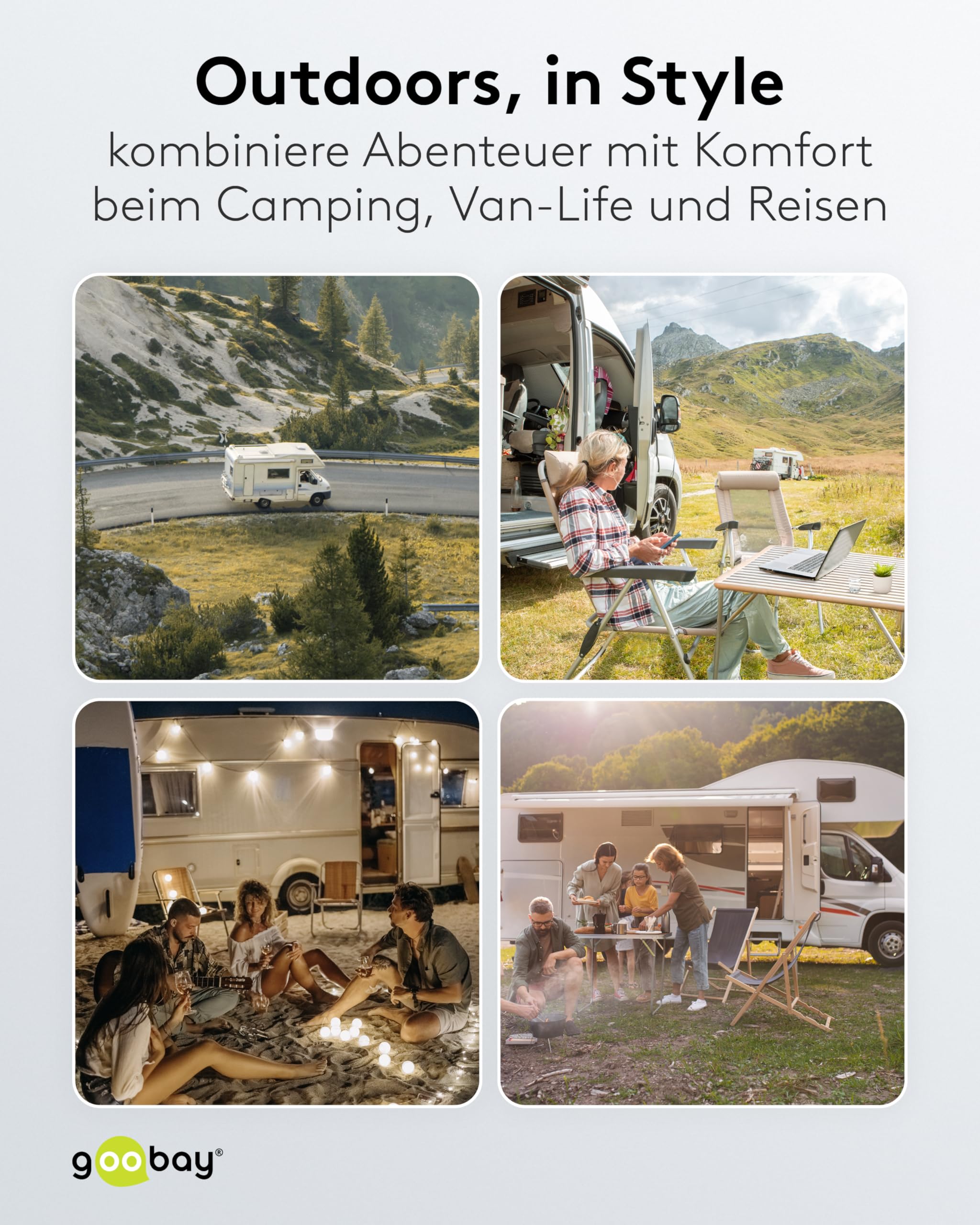 goobay CEE-Verlängerungskabel für Wohnwagen, 25m, CEE-Stecker auf CEE-Buchse mit Verschlusskappe, IP44, Kabel für Camping, Wohnmobil und Wohnwagen, 76230