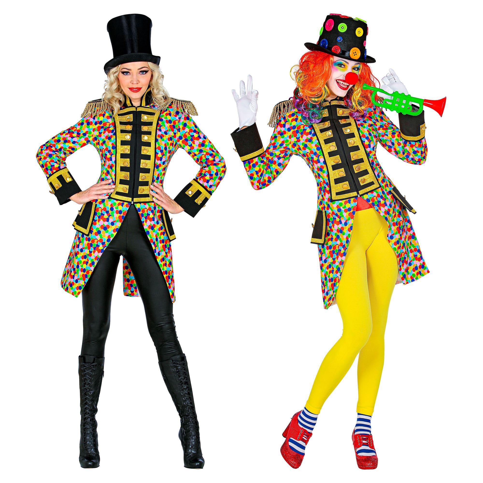 W WIDMANN MILANO Party Fashion - disfraz desfile frac, arco iris, CSD, director de circo, uniforme de guardia, payaso, corista, disfraz de carnaval