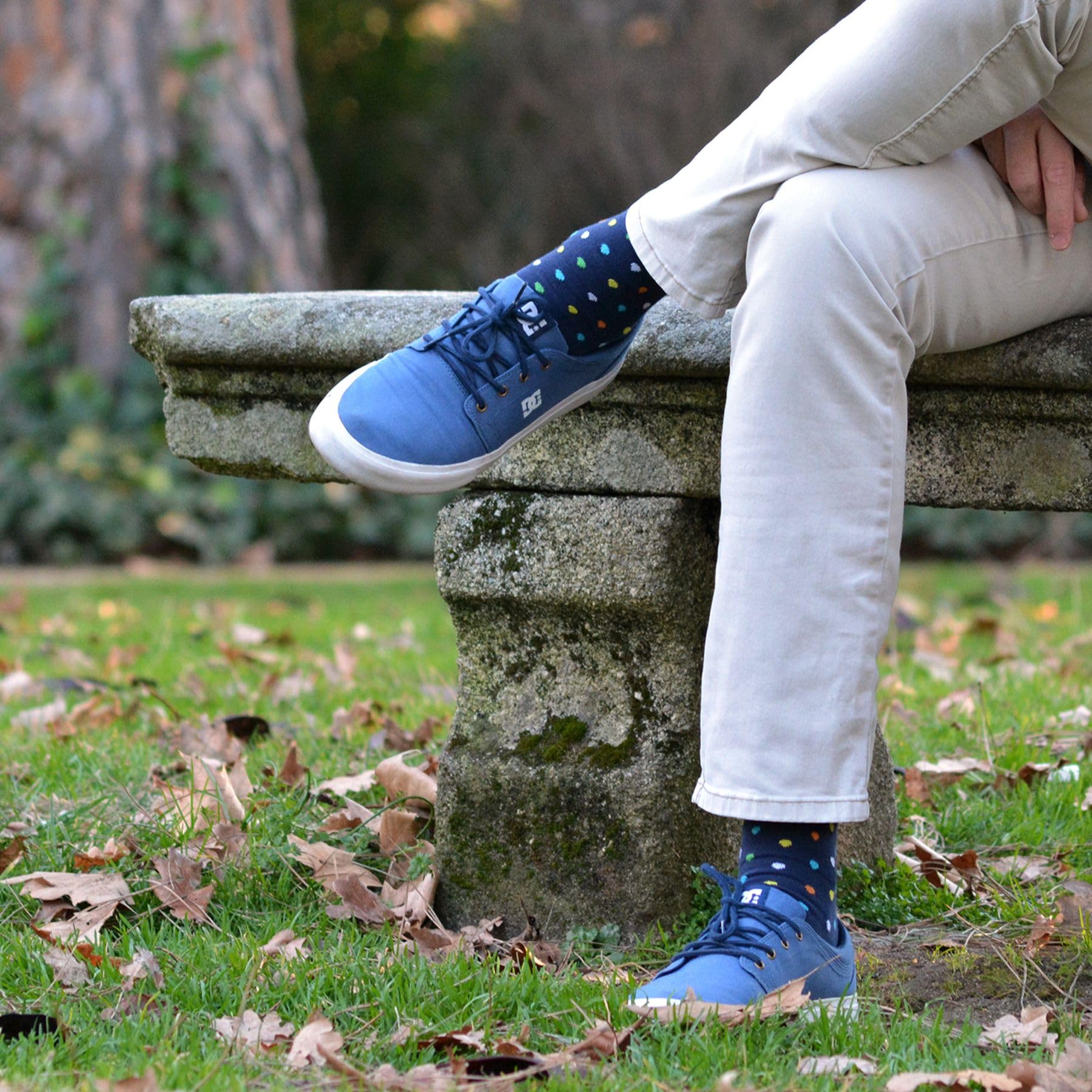 Confezione da 4 paia di calzini in cotone biologico - Edizione blu profondo - uomo e donna