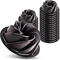 Vista 9 de O’Creme Bandejas para hornear mini flan de plástico - Bandeja para hornear con silicona antiadherente - Bandejas reutilizables antiadherentes