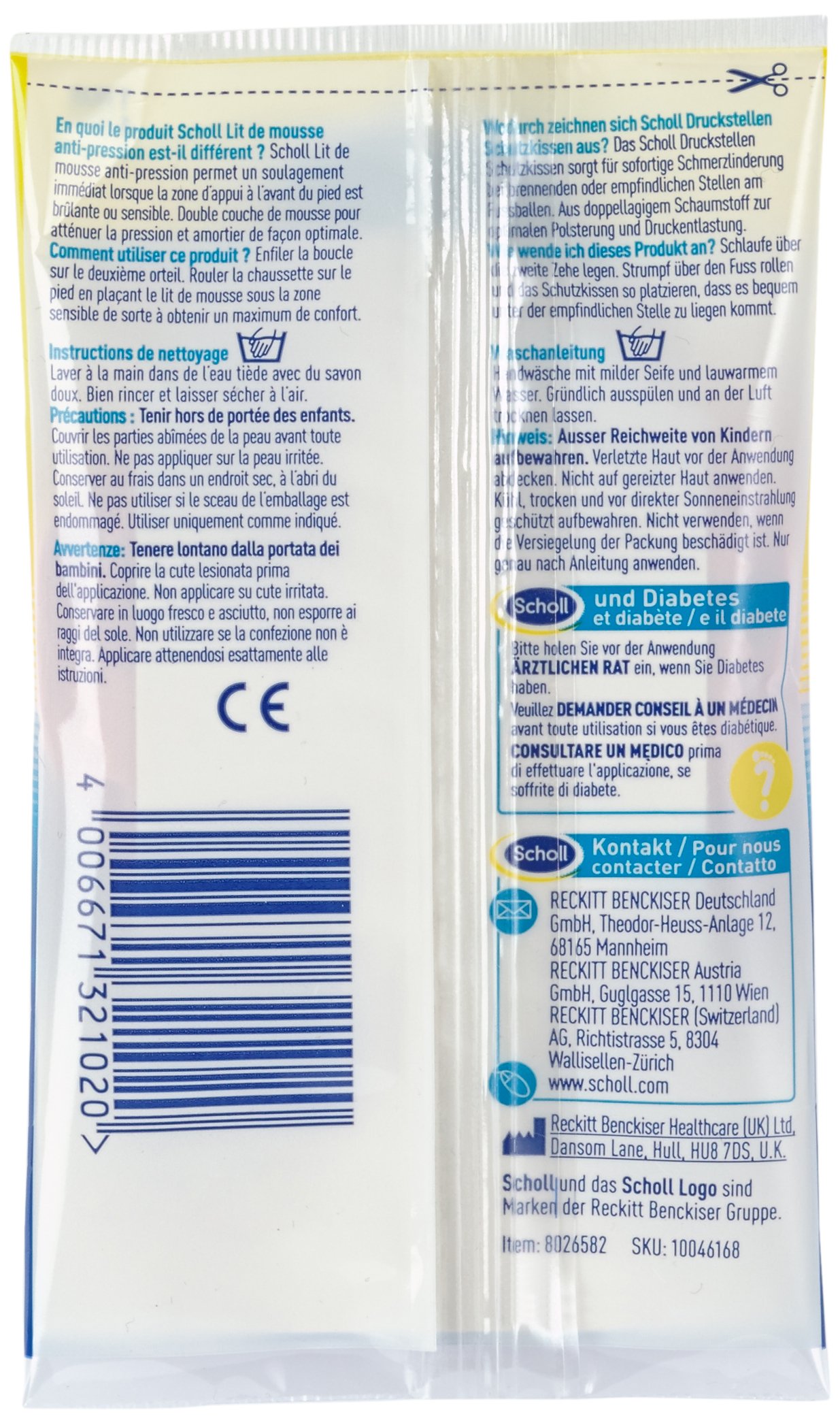 Protezione cuscino Scholl stampa punti, (1 PZ)