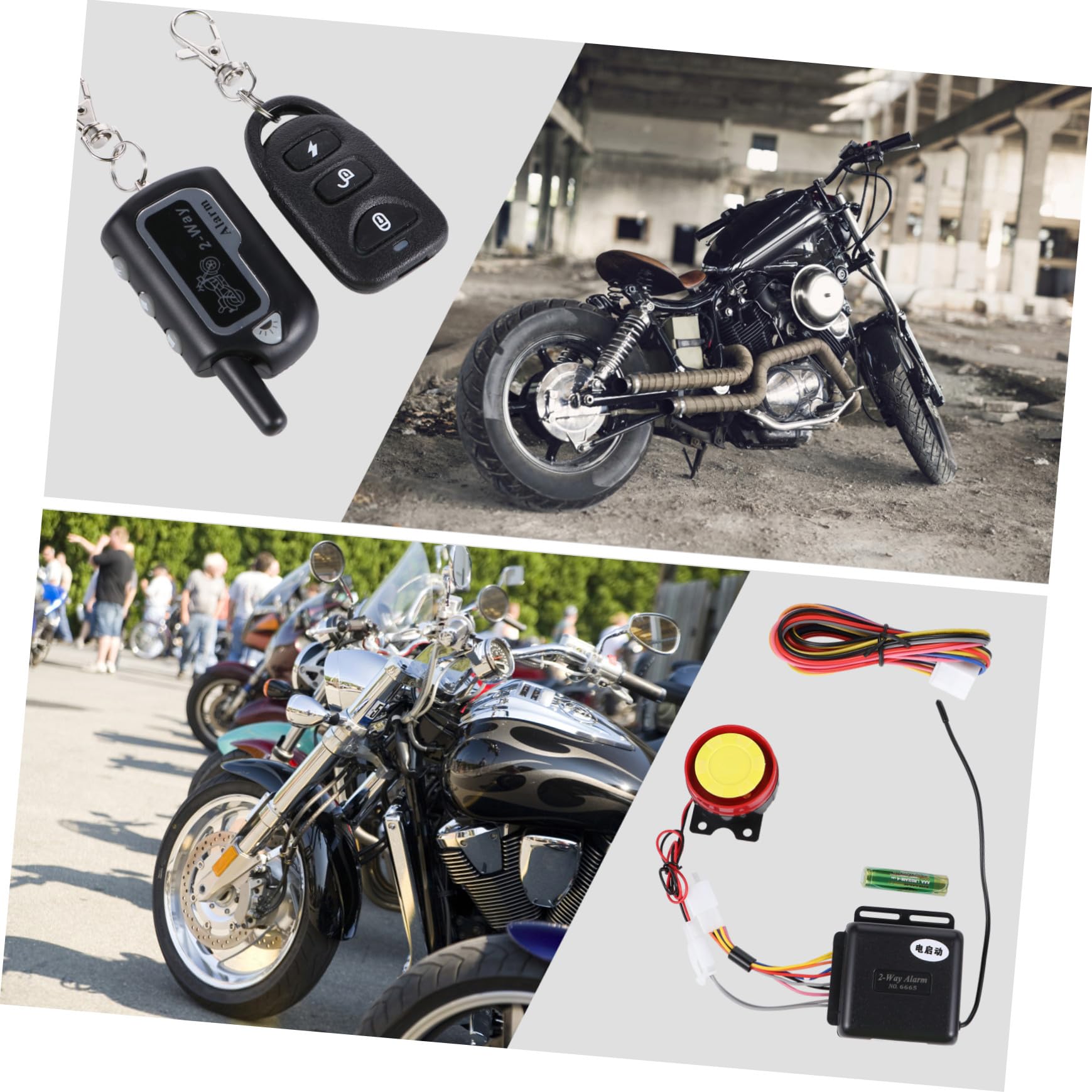 Sistema di Allarme Bidirezionale per Moto Abs Rame | 125 Db, Portata Ampia e Rilevamento a Lunga Distanza, Uso Outdoor su Motocicletta