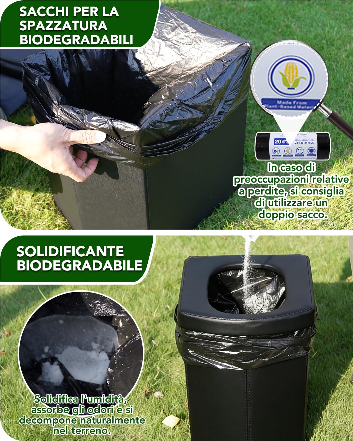 E EASTSTORM WC Portatile Adulti, Water Portatile Pieghevole, Toilette Portatile per Camper, Campeggio, Tenda, Cesso, Gabinetto Portatile