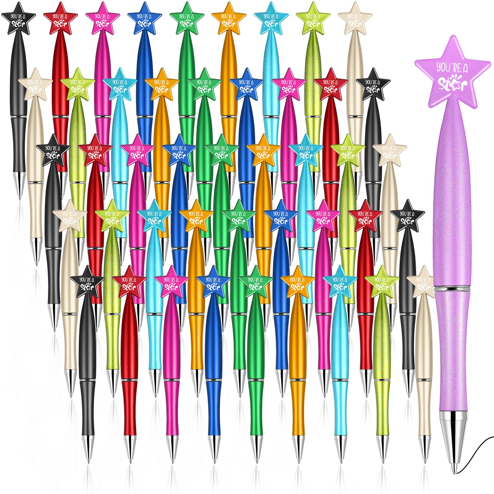 You're A Star Ballpoint Pens Bulk 50 Pack - Teacher Student Employee Appreciation Gifts