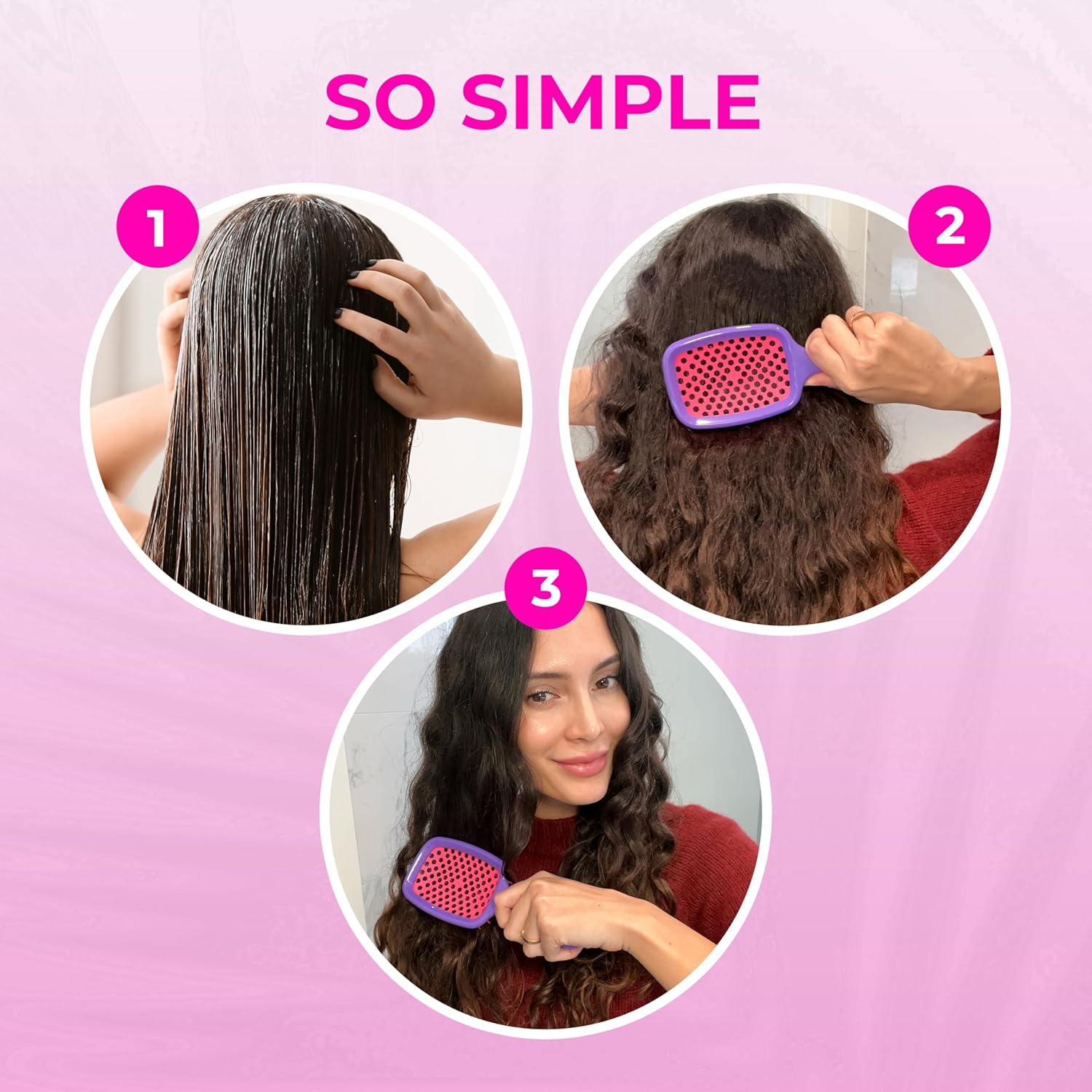 FHI Heat UNbrush Detangling Brush for Pain-Free Brushing on All Wet or Dry Hair Types — Durable DuoFlex Anti-Static Bristles, Lightweight Handle, Vented Hair Brush - Image 8