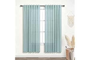 KOUFALL Premium Quality Baby Boy Nursery Curtains Sheer Privacy Window Coverings