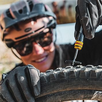 LEZYNE Tubeless Bike Tire Repair Insert Kit | Machined Aluminum Design, Stainless-Steel Reamer, 5 Tubeless Plugs, 3 O-Ring Fasteners