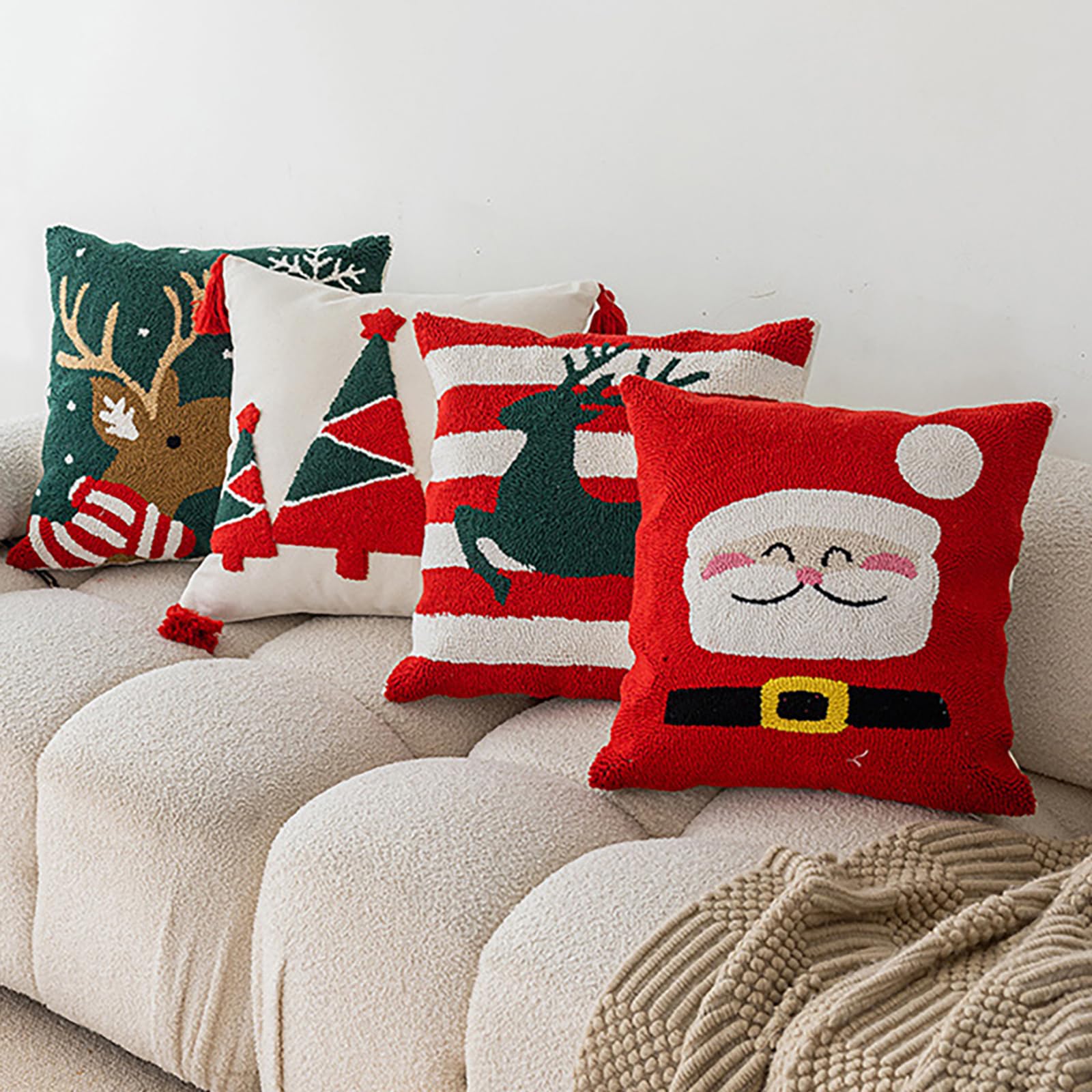 Plushie Pillow Case di Natale a tema divano letto decorazione cuscino copertura modello opzionale 1pc