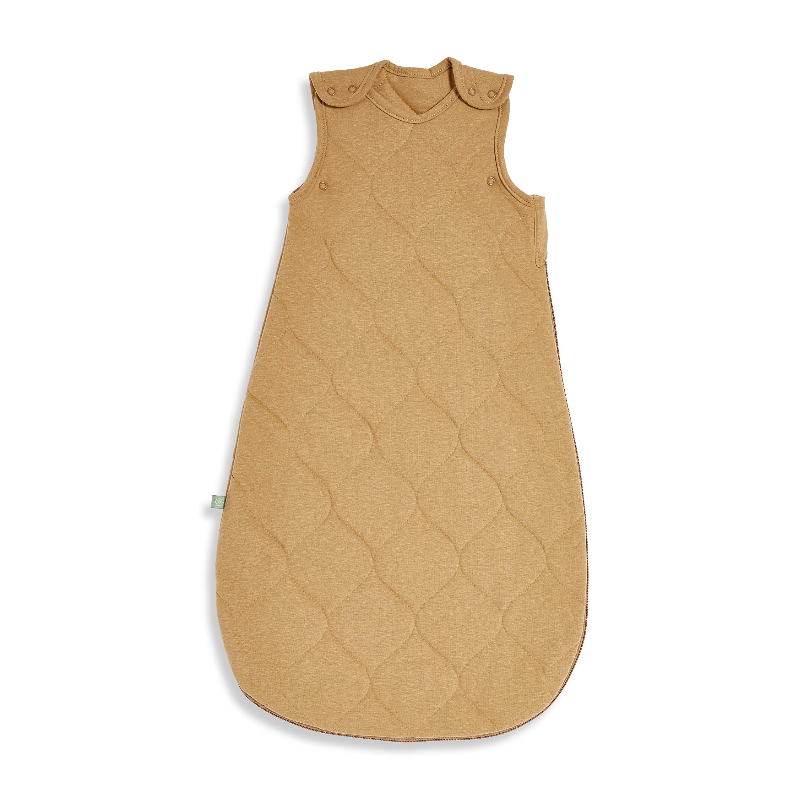 Little Green Sheep Baby Sleeping Bag - Luxury Organic Cotton Blend Sleeping Bags with Side Zip Fastening Poppers, Meets British Safety Standard, Honey, 2.5 Tog 0-6M