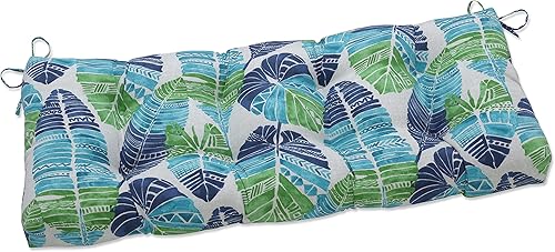 Vista 37 de Pillow Perfect Cojín para banco/columpio para exteriores/interiores Tortola Midnight Blue Tortola Azul Medianoche