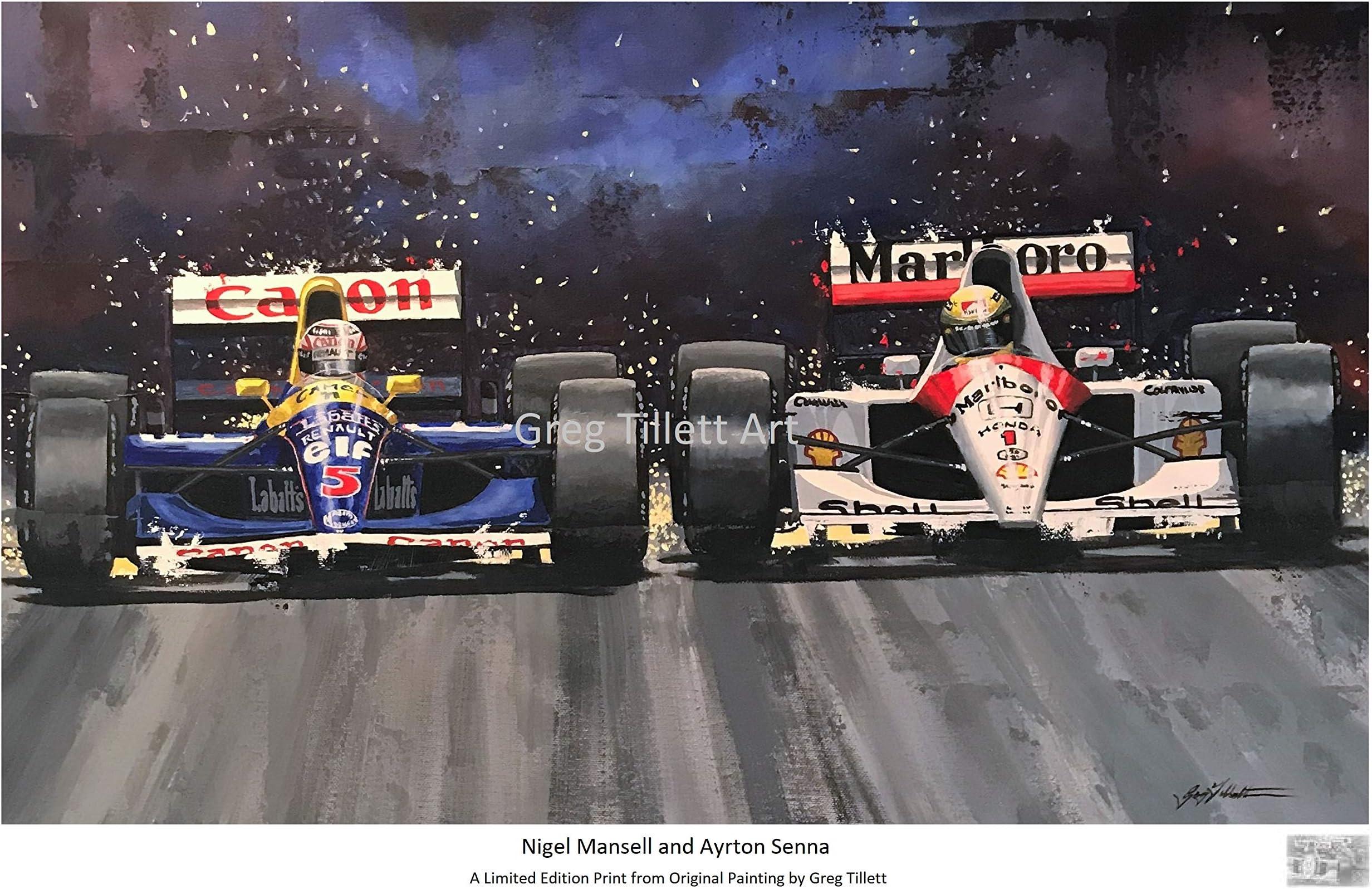 A Moment in F1 History - Ayrton Senna and Nigel Mansell