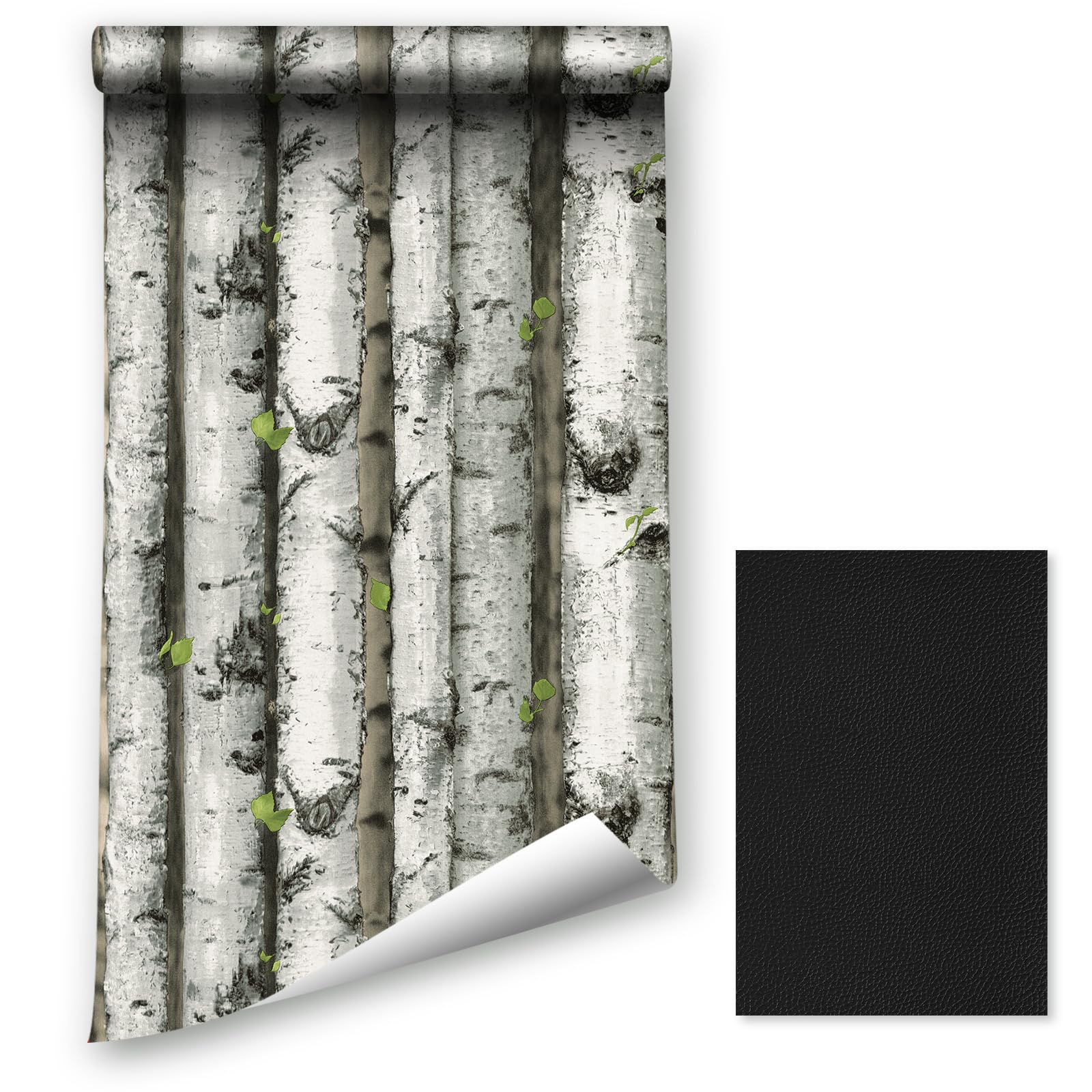LZH-LP Peel and Stick Wallpaper, 44.5x700CM Wood Grain Stripe Contact Wallpaper 3D Realistic Wood Self-Adhesive Wallpaper Removable Vinyl Film Room Wall Furniture Covering with Leather Repair Patch