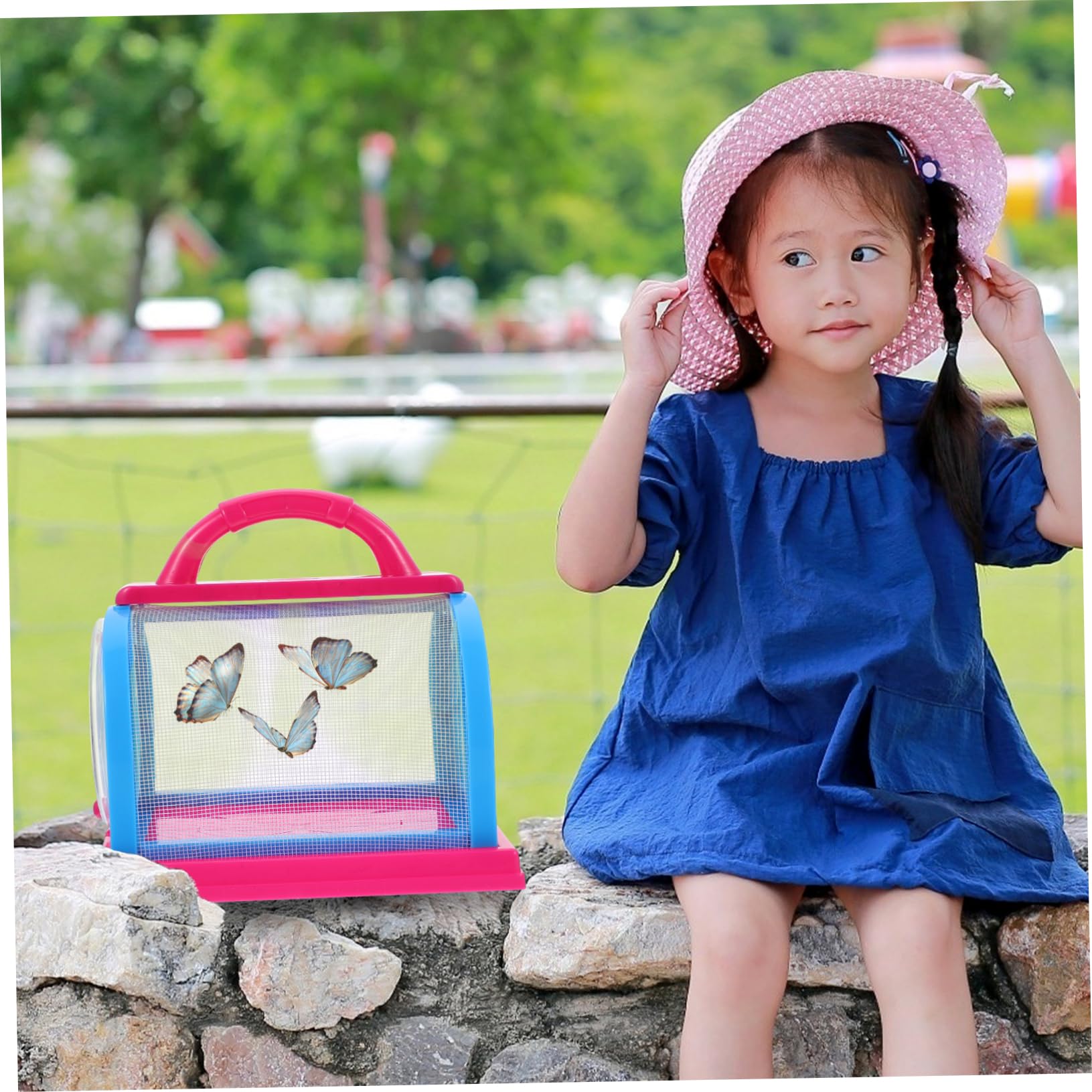 Abaodam 1 Set Insect Observation Container Catching Box Breathable Mesh Design Enhance Boys and Girls' Interest Sturdy and Portable