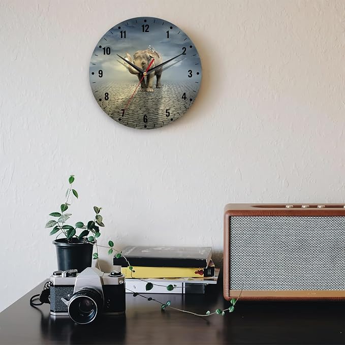Reloj de Pared SPUNKER Elefante Analógico 10in miniatura 7