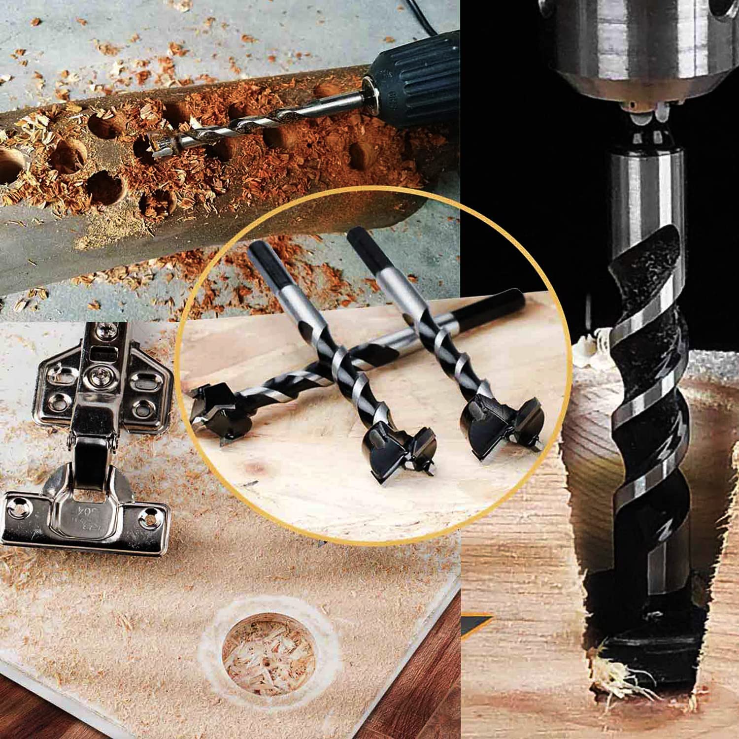 Set Punta Forstner Professionale KEWAYO - 5 Misure (16-25mm) Per Fori Precisi In Legno E Cerniere - Foto 6