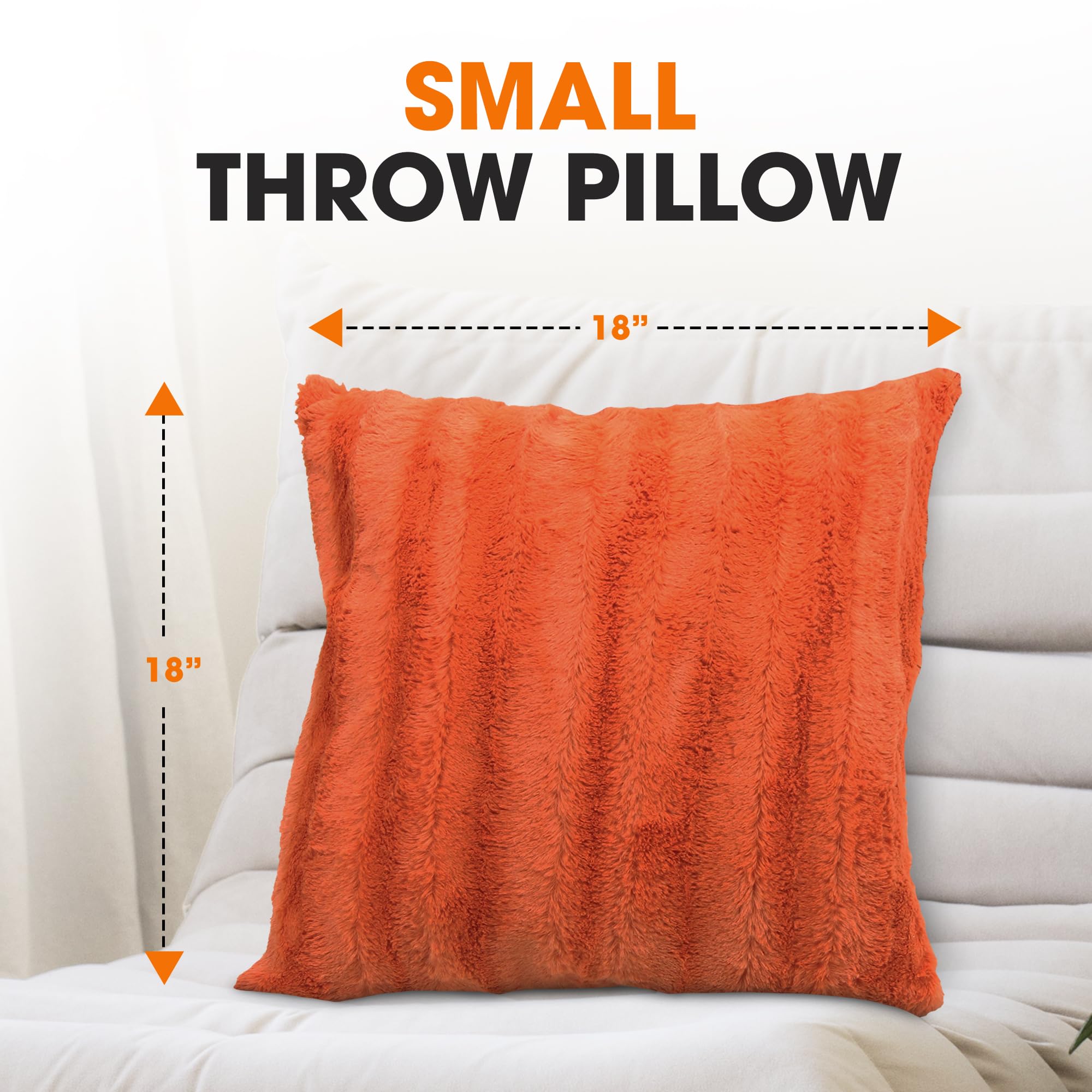 Amazon.com: Cheer Collection Faux Fur Throw Pillows - Fall