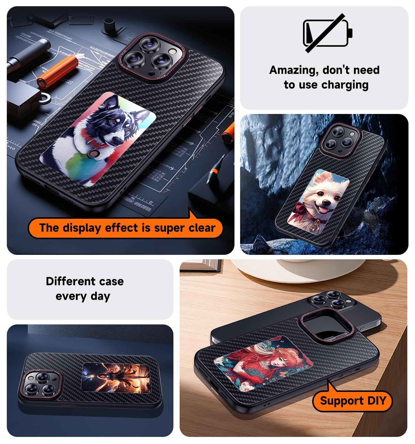 ANDJOHN iphone 15pro ケース Amazon.com: MAGIC JOHN for iPhone 15 Pro Max Case with Screen