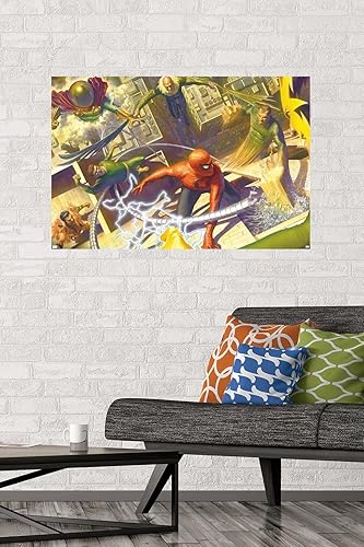 Miniatura 2 de Trends International Marvel Comics - Póster de pared de Spider-Man, batalla con seis siniestros, 22.375 x 34 pulgadas, versión premium sin marco