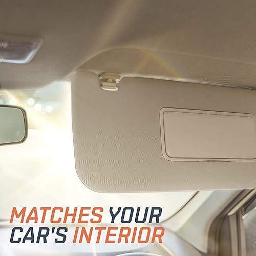 Miniatura 8 de SAILEAD Visera solar de repuesto para lado del pasajero derecho con luz compatible con Nissan Pathfinder 2013-2018 y Infiniti QX60 2014-2017, gris