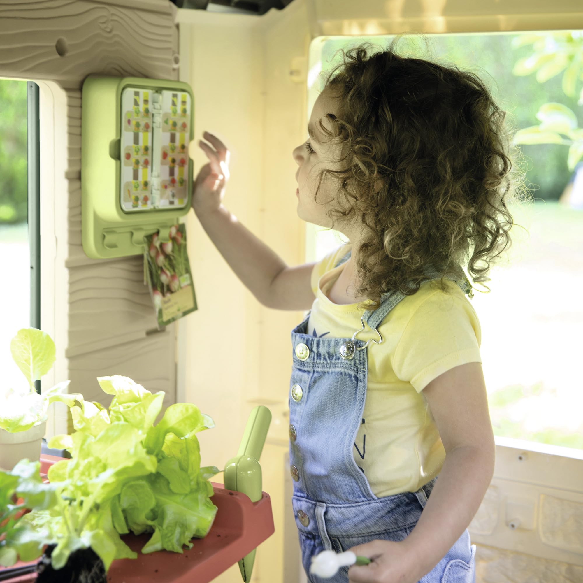 Smoby Life Garten Spielhaus 128x132x135 cm wetterfestes Gartenhaus mit Zubehör für Kinder ab 2 Jahre