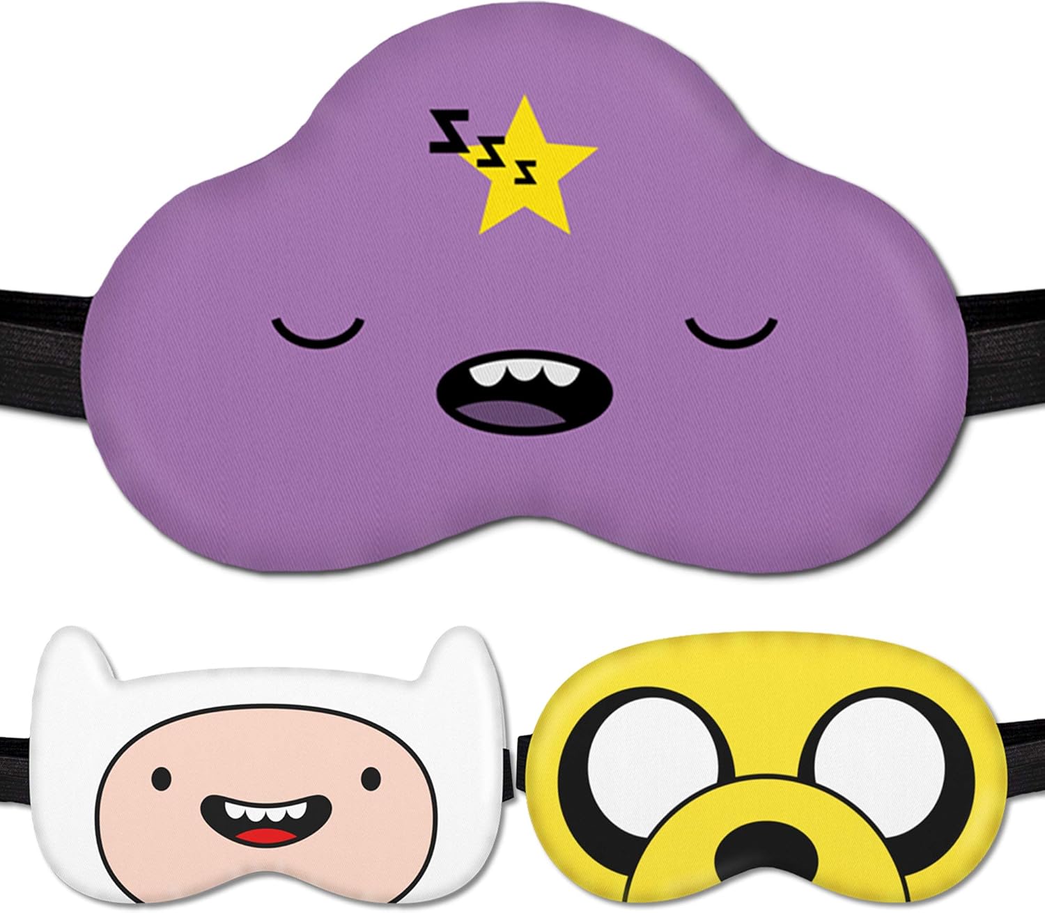 Sleep Mask Kids Children Adventure Time Lumpy Princess Purple - 100% Soft Cotton - Sleeping Eye Mask Night Cover Blindfold for Travel Airplane (Gift Pack)