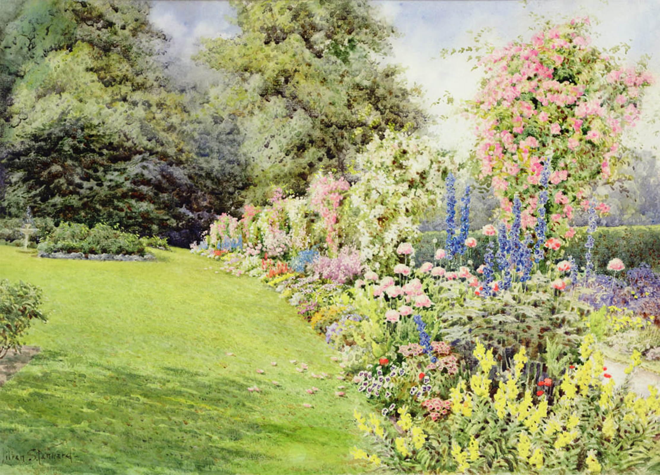 Tableaux Graffiti Art Mural : affiche Jardin de la reine Adélaïde par Lillian Stannard 60x90cm