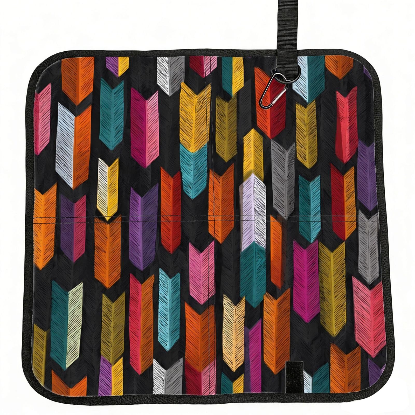 WZYCWB Colorful arrow tail Foldable Seating Cushion with Carabiner - Stadium Mat for Camping, Hiking and Outdoor Activities