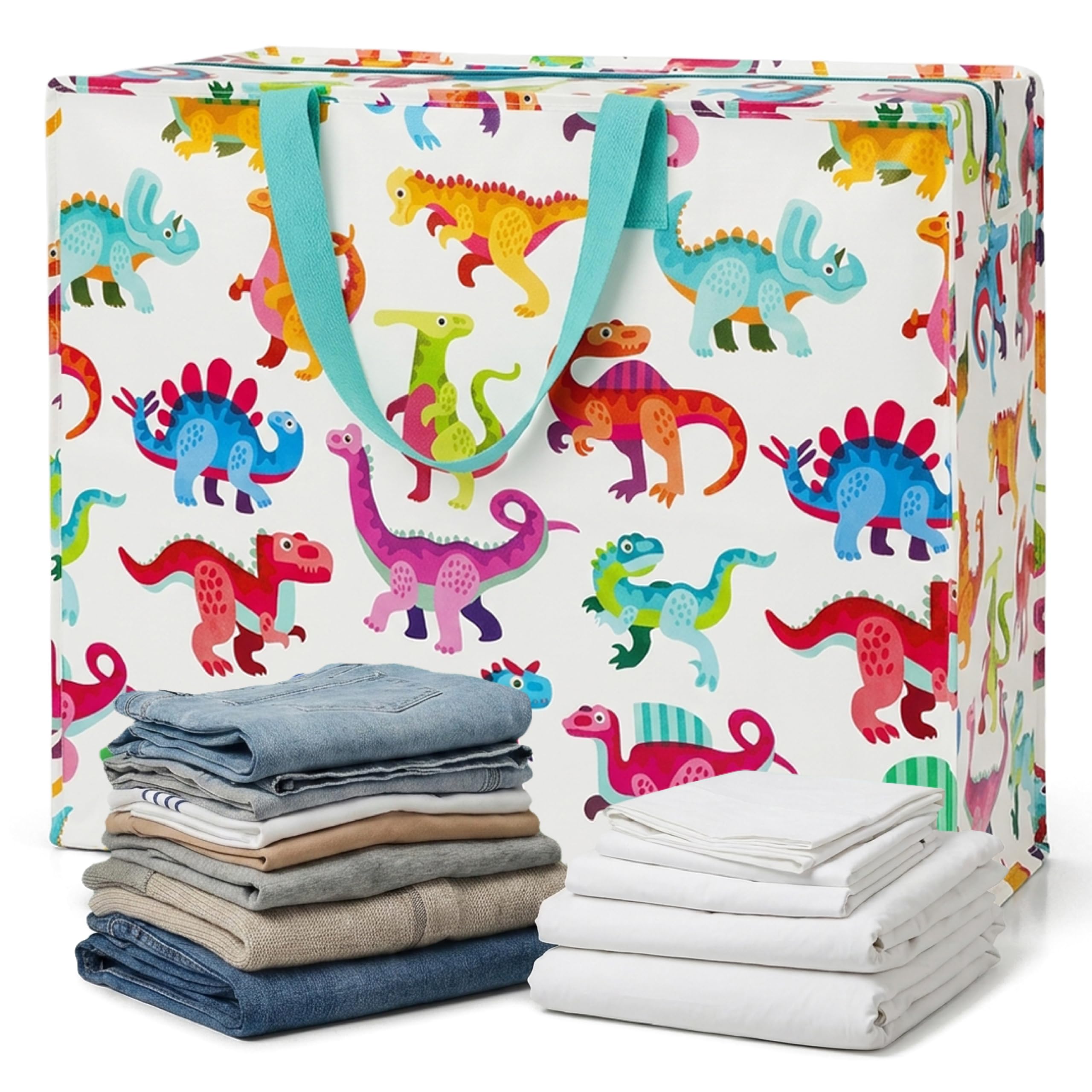 Rex London Jumbo Storage Bag – Extra Large Storage Bags with Zips for Clothes, Moving Bags & Packing Bags, Heavy Duty Laundry Storage Bags for Clothing & Wardrobe Storage, Moving House Essentials