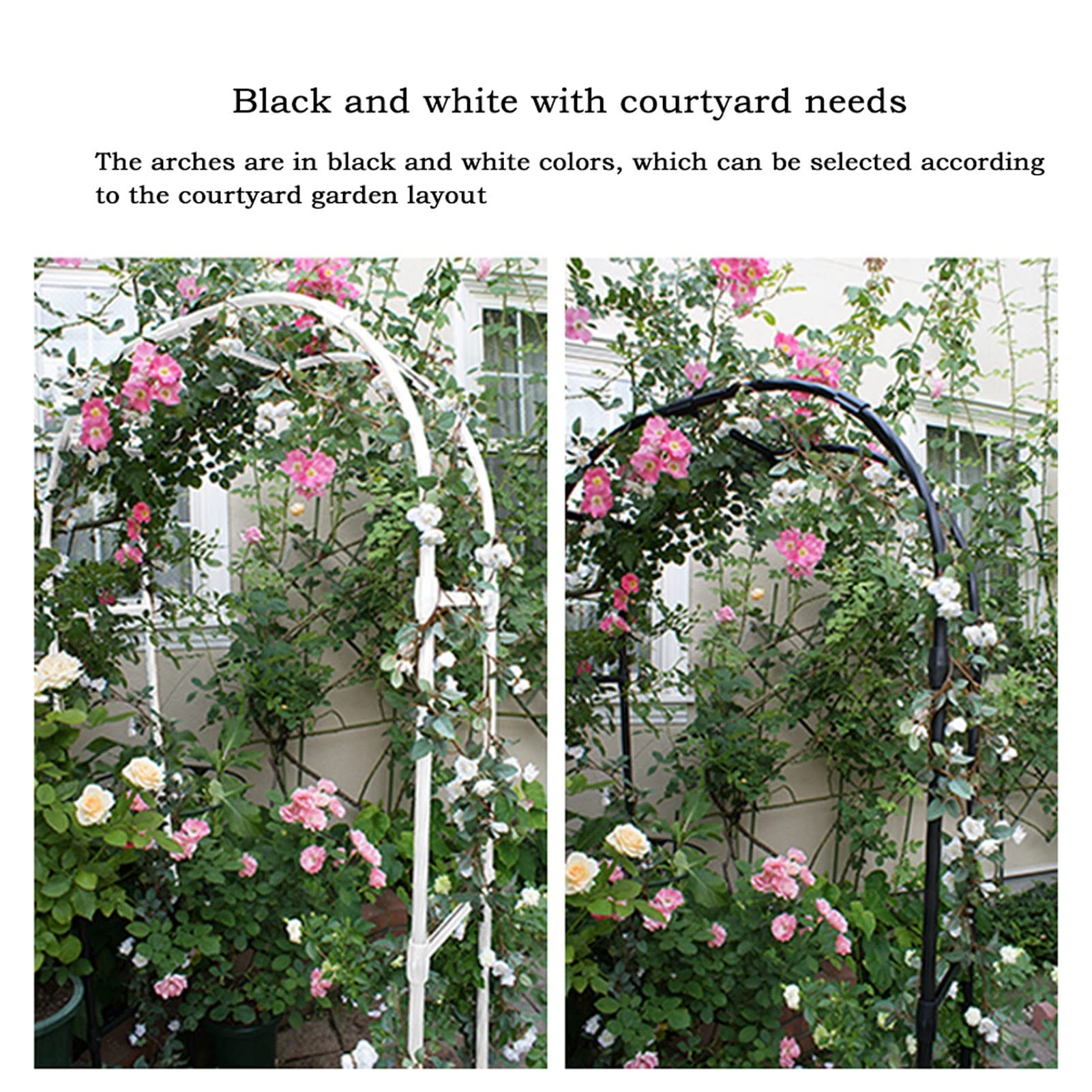 Jardín Arco Decorativo, Arco de Rosas Trepadoras,decoración Floral Boda Fiesta Nupcial con Metal + PE Material, for el jardín al Aire Libre Césped Backyard Party Decoration Supplies