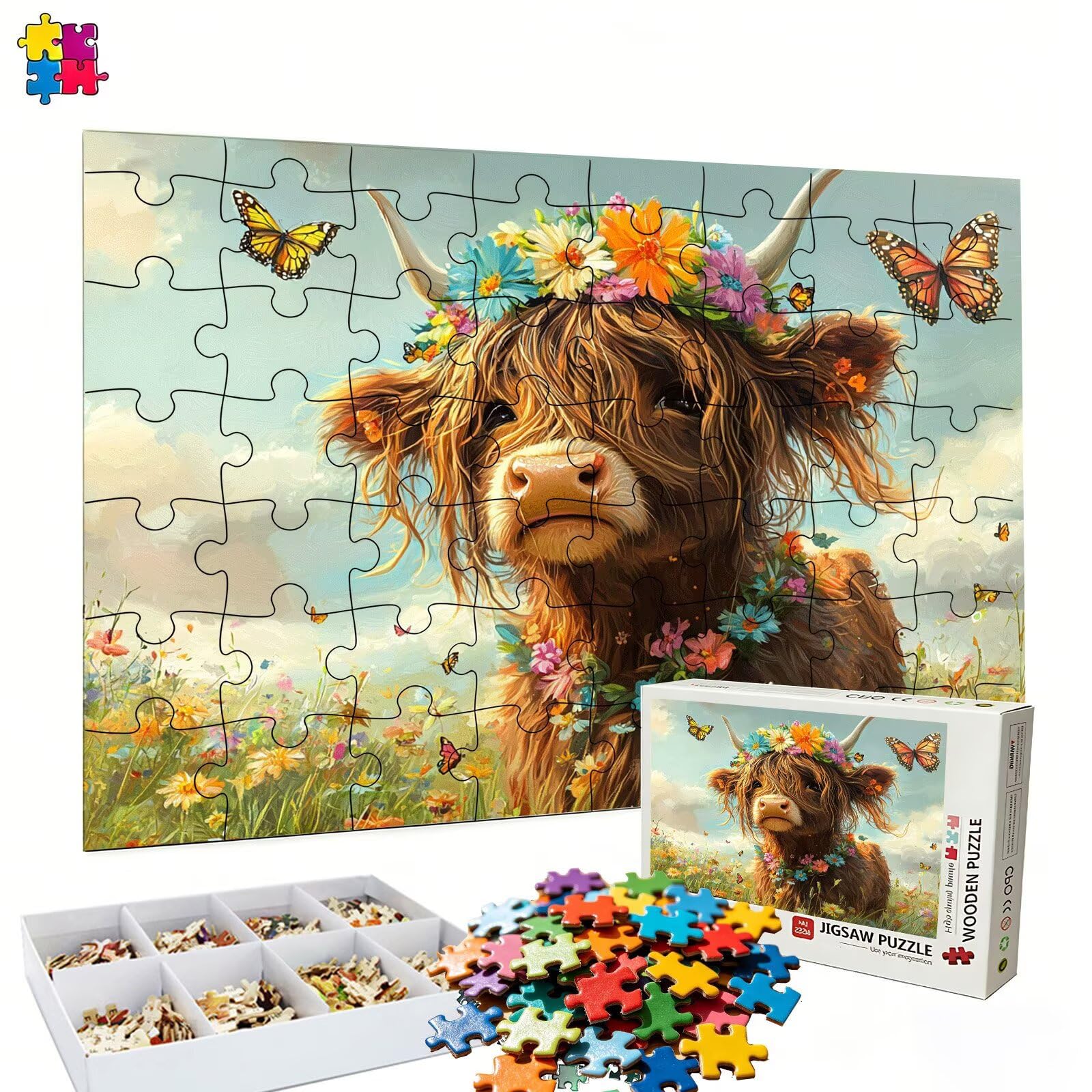 Puzzle 6000 elementów, Motyl Wół Puzzle 6000 elementów dla dorosłych i dzieci, Premium artystyczna łamigłówka, 179,5 x 105,5 cm Klasyczna gra Puzzle dla dorosłych, dekoracja domu, prezent dla mężczyzn