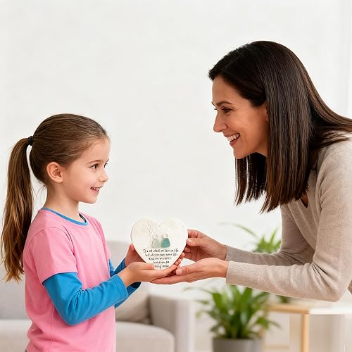 Miniatura 6 de 1-Piece Sea Glass Friendship Ornaments Acrylic Heart Board with 3D Sea Glass Design, for Women, Christmas Ornaments, Birthday & Memorial Gifts