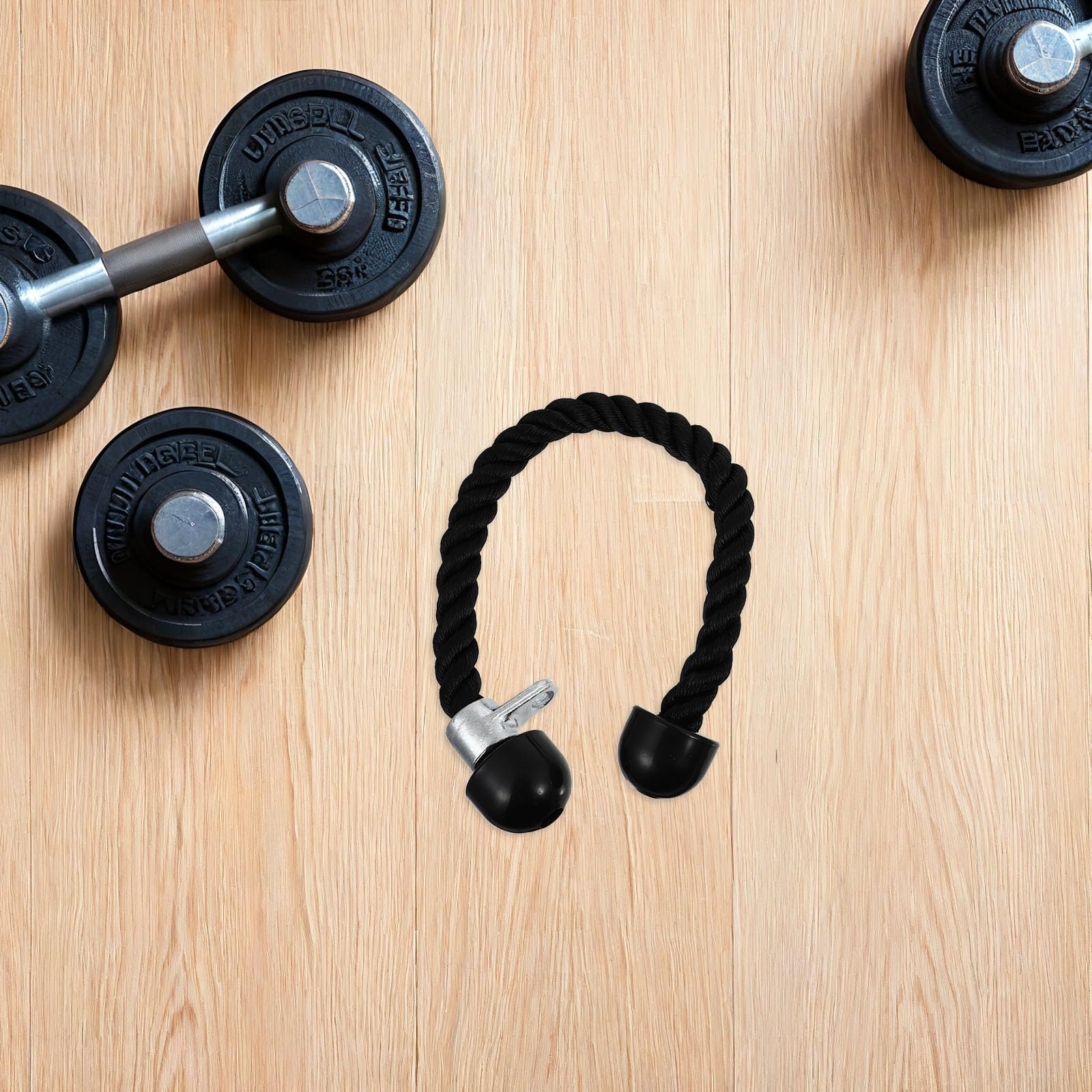 Tofficu Entrenador de Tríceps para Polea de Gimnasio, Cuerda de Carga