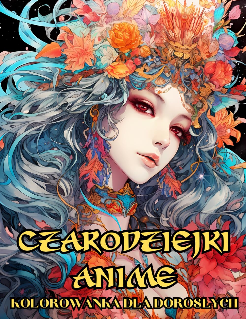 Kolorowanka dla Dorosłych Czarodziejki Anime: Antystresowa Relaksująca Kolorowanka Przedstawiająca Portrety Pięknych Czarodziejek W Stylu Anime - 50 Stron z Rysunkami Do Pokolorowania