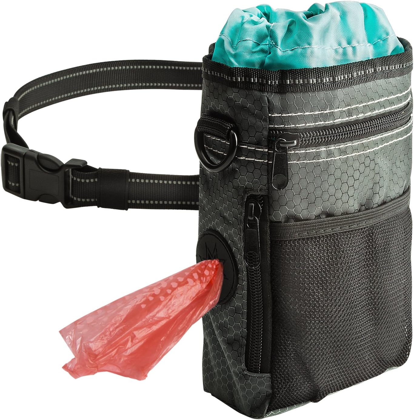 GEEPET Dog Treat Training Pouch Easily Carries Pet Toys, Kibble, Treats Built-in Poop Bag Dispenser Adjustable Waist Belt & Shoulder…