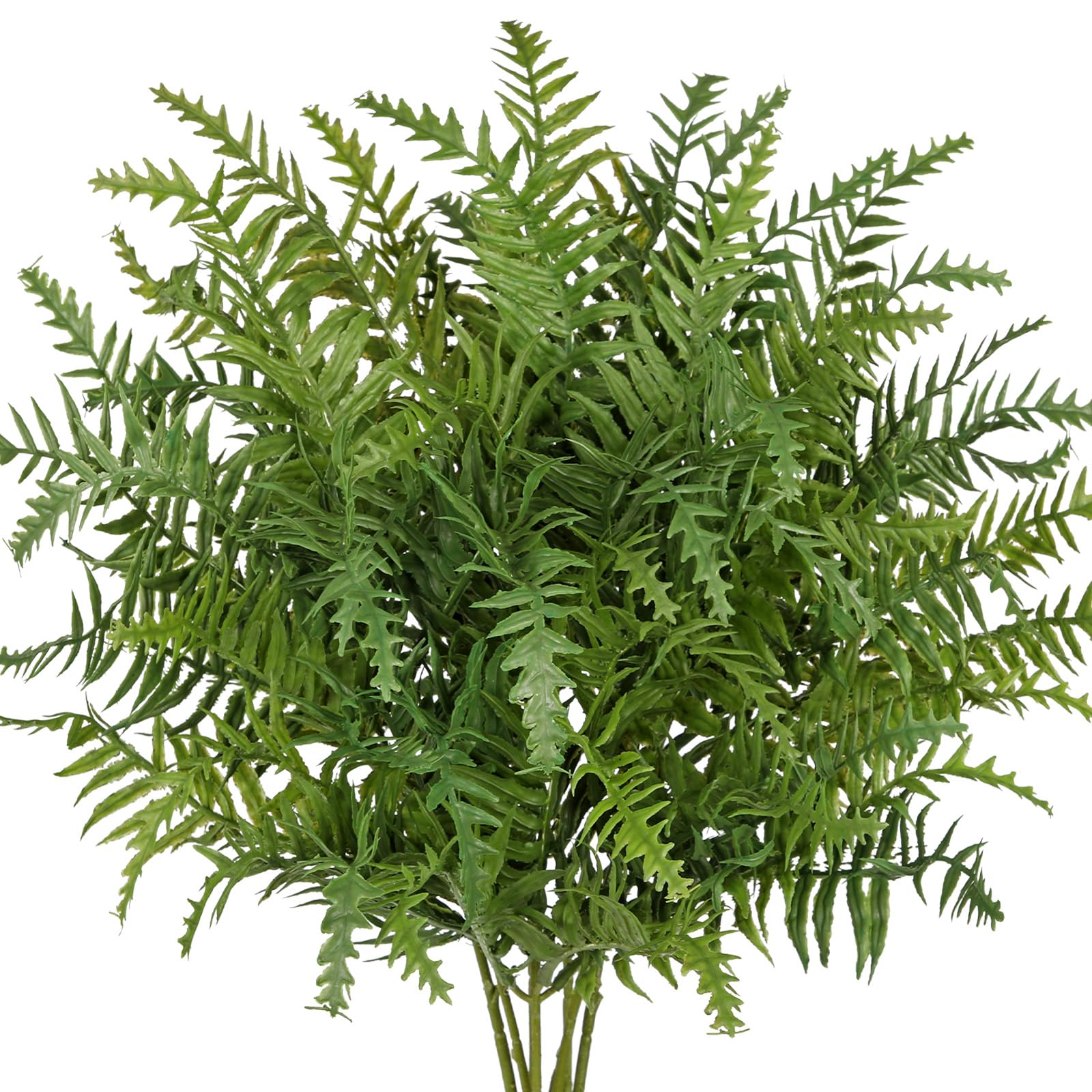 Hollyone 2PCS 50CM Artificial Boston Fern Bunches, Fake Fern Plants with Artificial Leaves, Indoor Greenery Bunch for Garden Office Table Home Centerpieces Window Decoration — image 1
